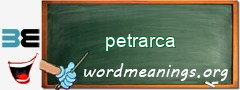 WordMeaning blackboard for petrarca